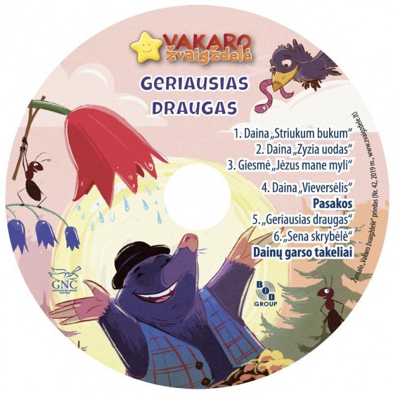 Vakaro žvaigždelė. Žurnalas vaikams 2019 pavasaris Nr. 42 + CD