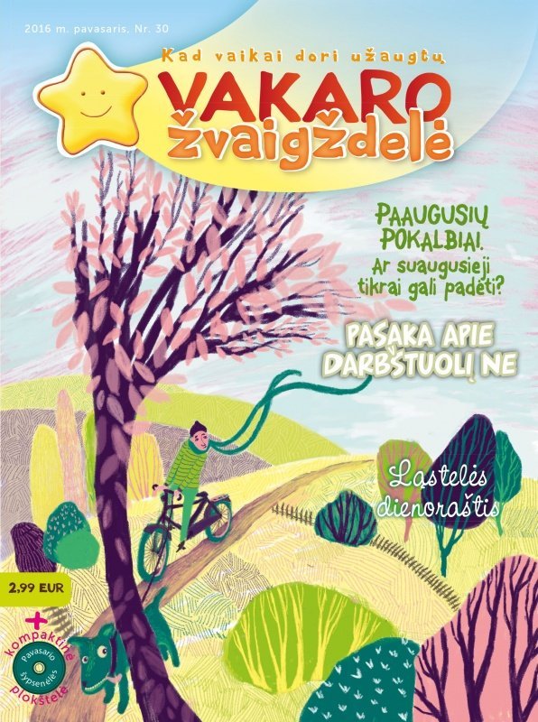 Vakaro žvaigždelė. Žurnalas vaikams 2016 pavasaris Nr. 30 + CD
