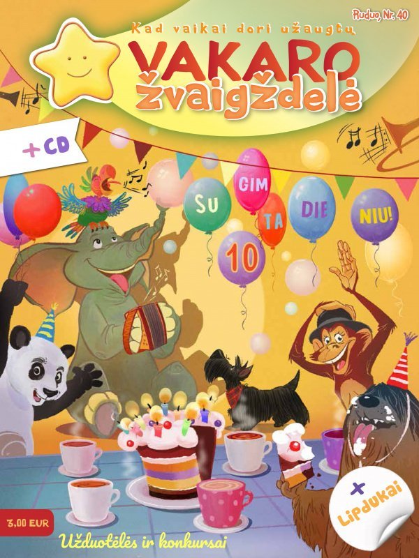 Vakaro žvaigždelė. Žurnalas vaikams 2018 ruduo Nr. 40 + CD