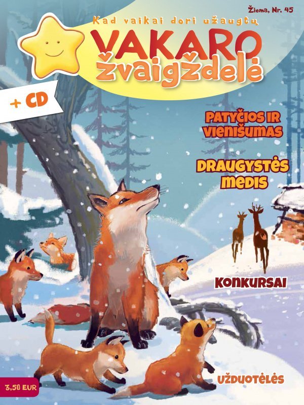 Vakaro žvaigždelė. Žurnalas vaikams 2019 žiema Nr. 45 + CD