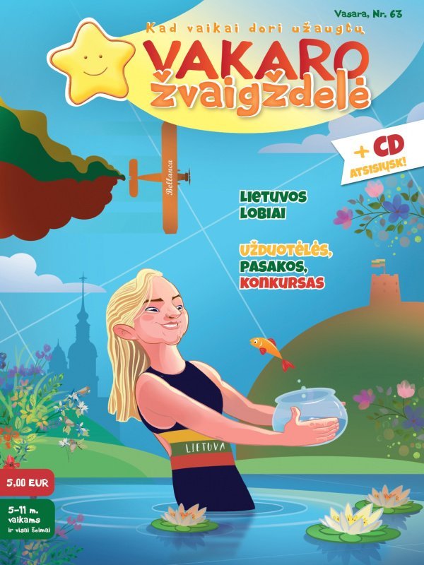 Vakaro žvaigždelė. Žurnalas vaikams, 2024 m. vasara, Nr. 63 + CD